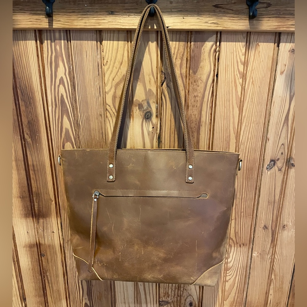 Large leather tote